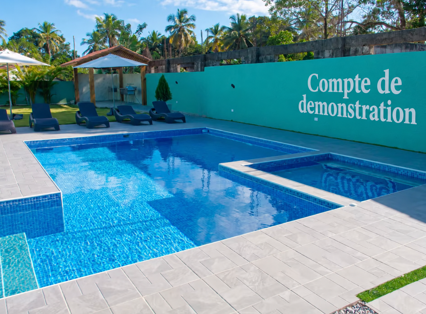 Espace piscine commun